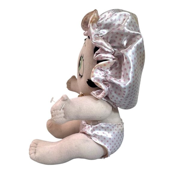 Betty Boop Baby Doll Pink Satin Polka Dot Outfit Collectible Plush Vintage Toy R - Picture 8 of 10